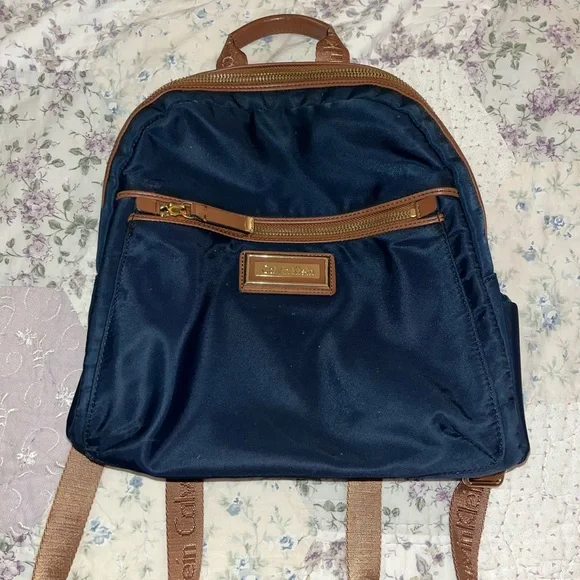 Calvin Klein | Bags | Mini Navy Calvin Klein Backpack | Poshmark display picture 1